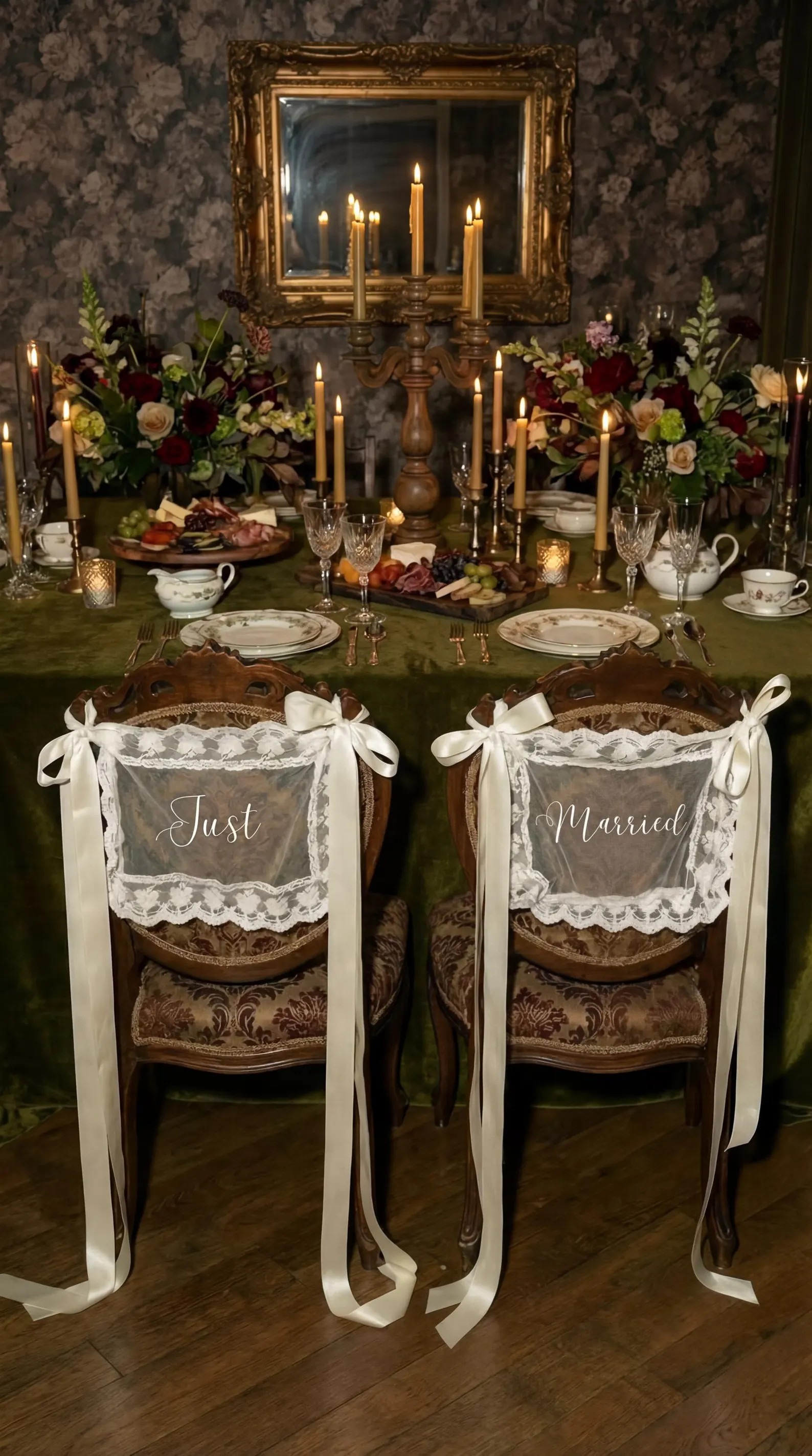 Romantic Lace Chair Decor, Just Married Wedding Signs - Etsy | Etsy (Global)