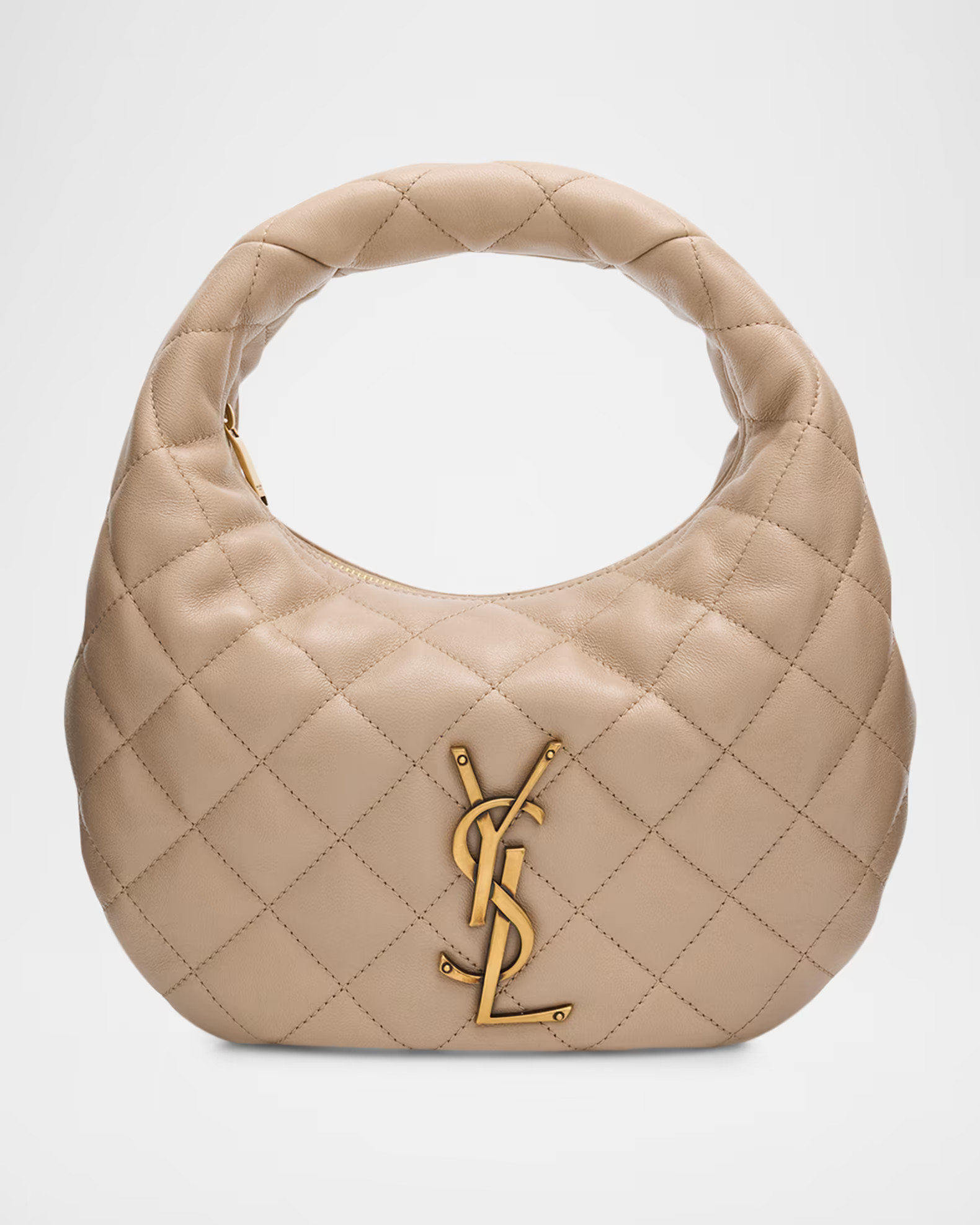 Saint Laurent Icarino Baby YSL Quilted Leather Hobo Bag | Neiman Marcus
