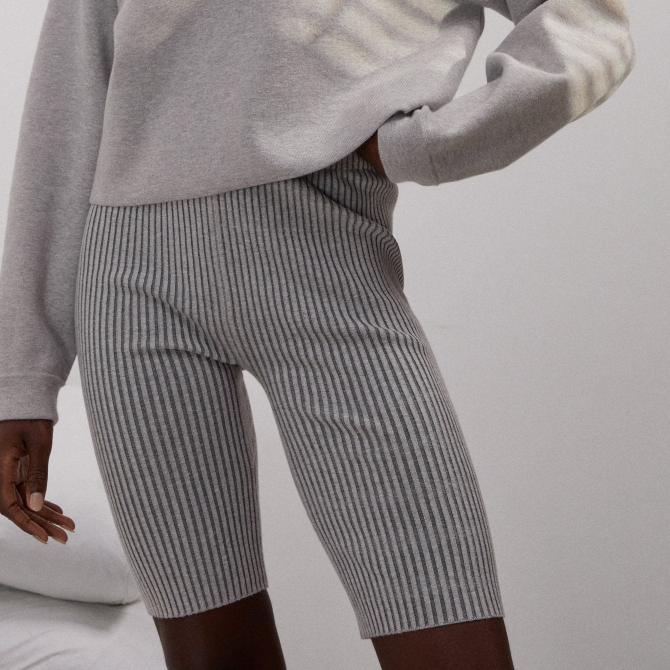 Cozy Cotton Silk Ribbed Bike Short | Lunya