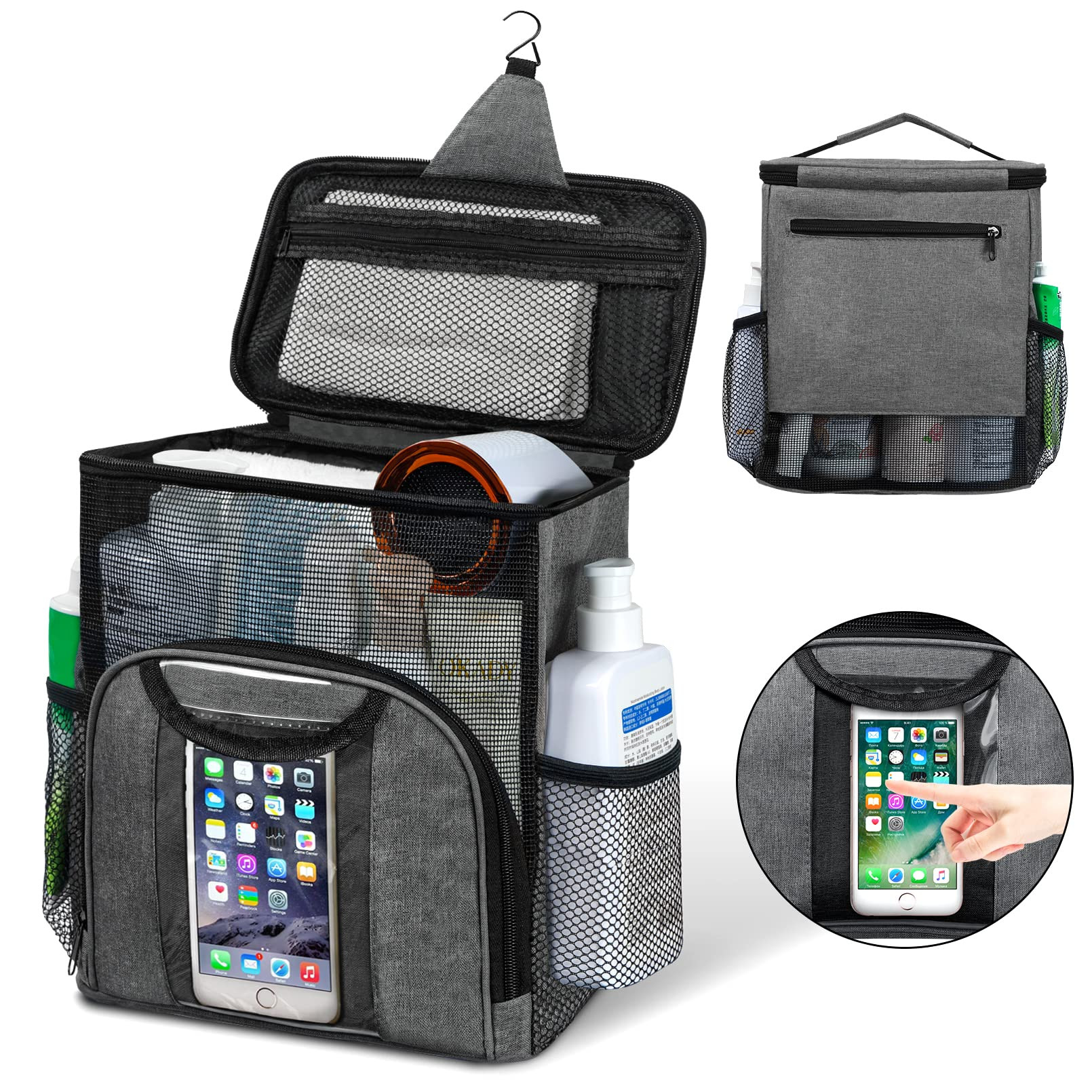 Attmu Mesh Shower Caddy Portable Dorm Tote Bag, Quick Dry Hanging Toiletry Bag, Large Capacity Sh... | Amazon (US)