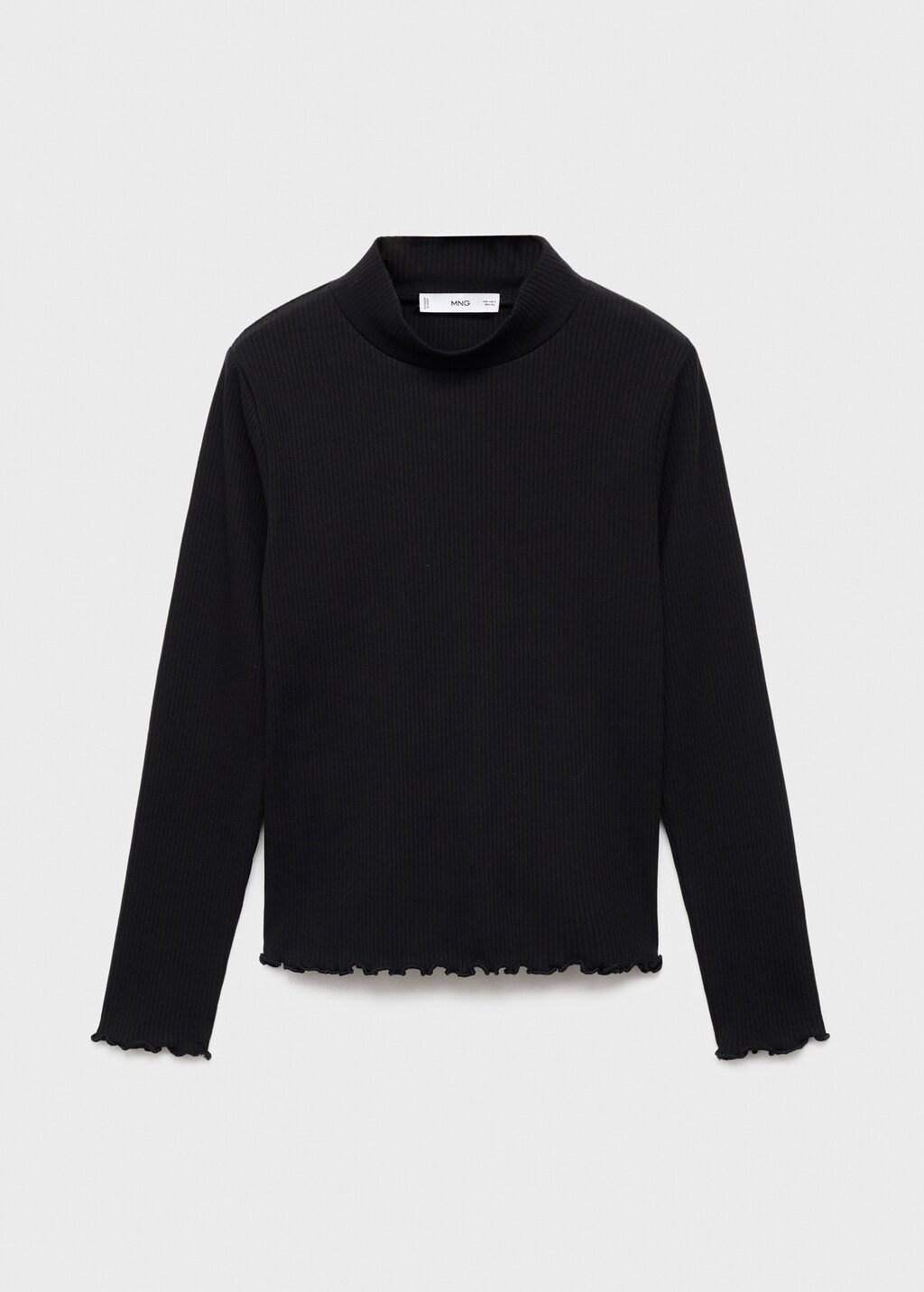 Ribbed high neck t-shirt - Kids | MANGO USA | Mango (US/MX/AU)