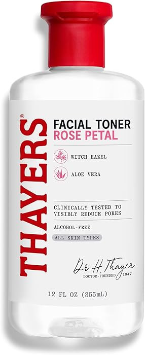 THAYERS Alcohol-Free Rose Petal Witch Hazel Facial Toner for Glowing Skin, Soothing, Hydrating, R... | Amazon (US)