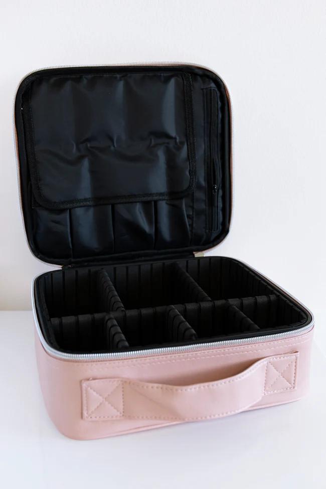 No Time To Spare Blush Makeup Bag DOORBUSTER | The Pink Lily Boutique