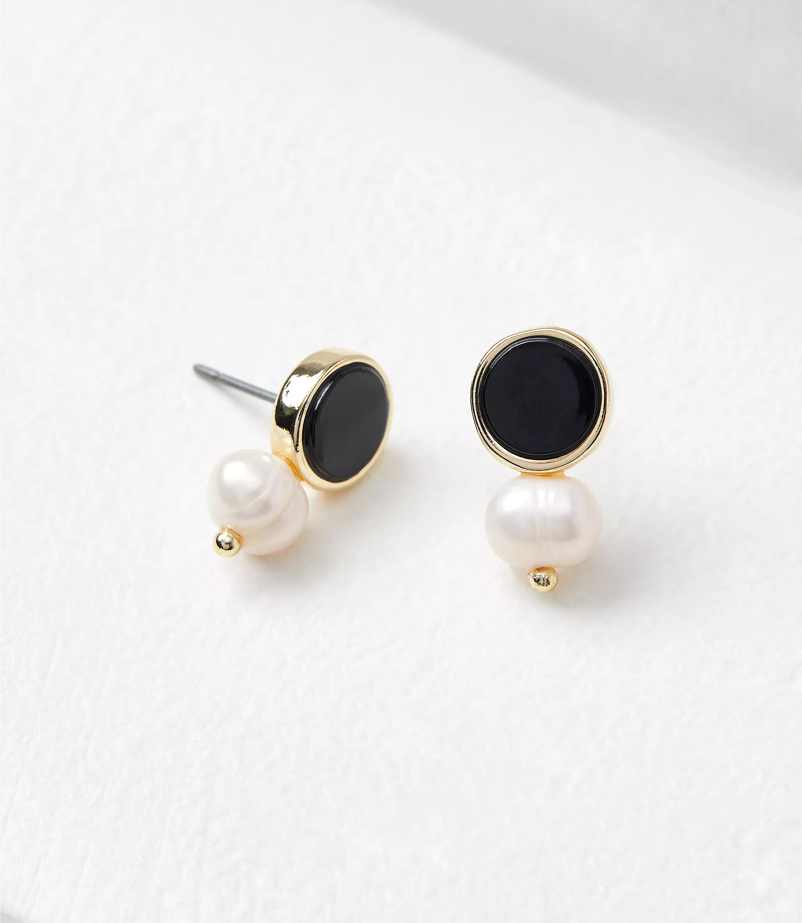 Pearlized Drop Stud Earrings | LOFT