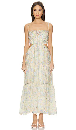 Odina Dress in Blue Orange Multi Floral Maxi Dress Floral Spring Dress Floral Maxi Spring Dress Maxi | Revolve Clothing (Global)