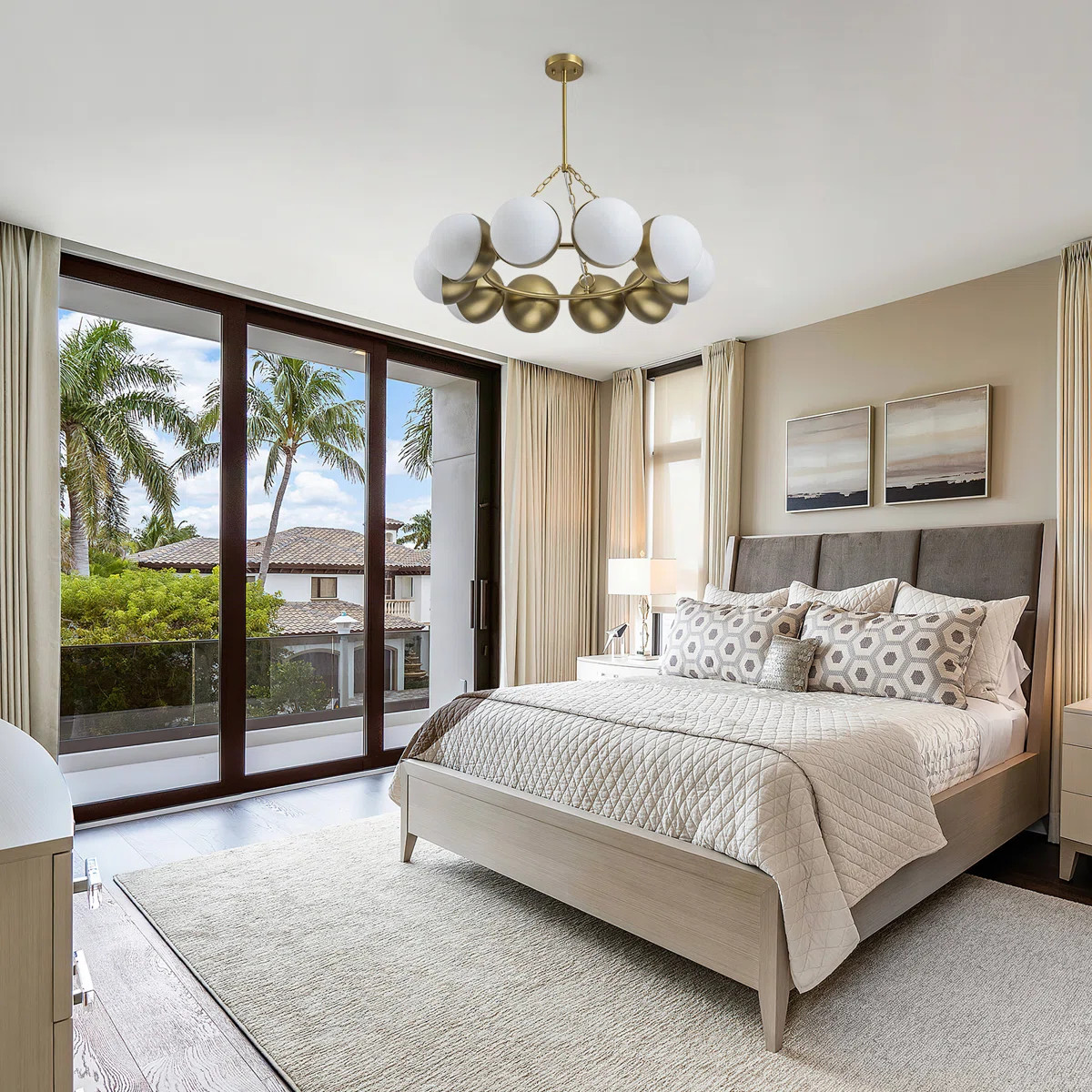 George Oliver 10 - Light Dimmable Wagon Wheel Chandelier With Globe Glass | Wayfair | Wayfair North America