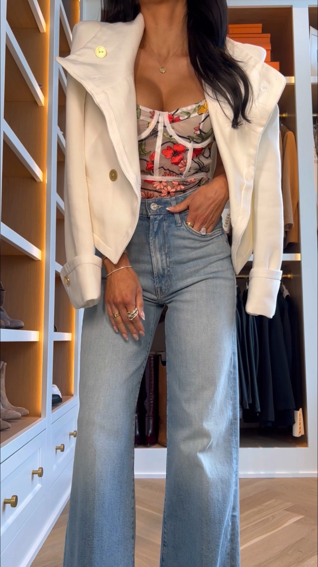 Spring date night outfit that makes you feel instantly confident. This floral mesh bodysuit from @Anthropologie is so feminine and special, and I love pairing it with my most flattering Mother jeans for that perfect balance of romantic and effortless. It’s one of those combinations that feels elevated but still easy to wear.

Anthropologie bodysuit - size XS
Mother jeans - wearing a 23 runs TTS

miamiamine spring date night outfit Anthropologie mesh bodysuit Mother jeans flattering denim outfit feminine evening style chic spring outfit idea elevated casual date night look

#LTKootd #LTKMothersDay #LTKOver40