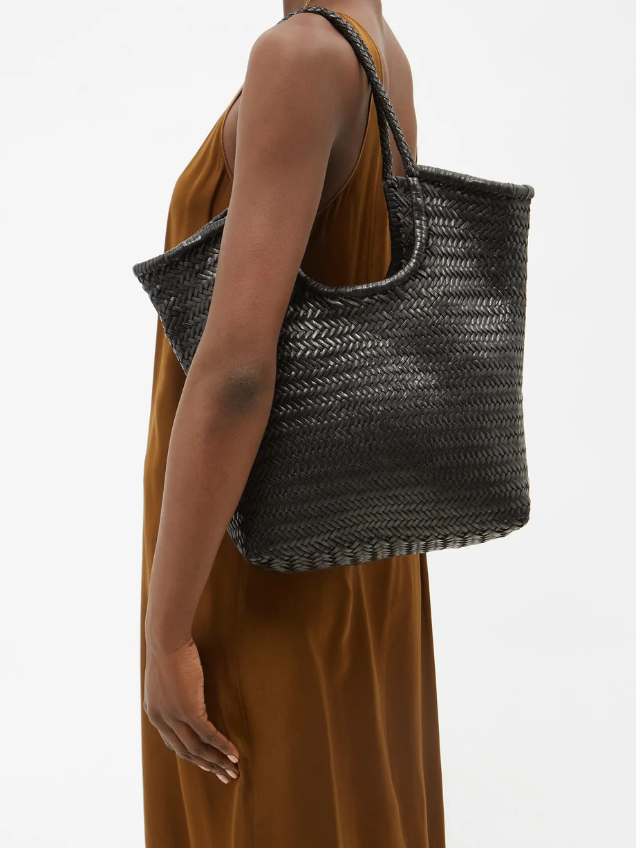 Triple Jump woven-leather basket bag | Matches (US)