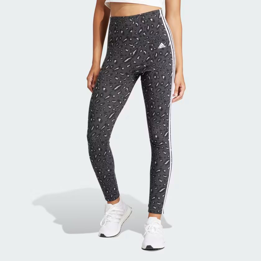 Essentials 3-Stripes Animal Print Leggings | adidas (US)