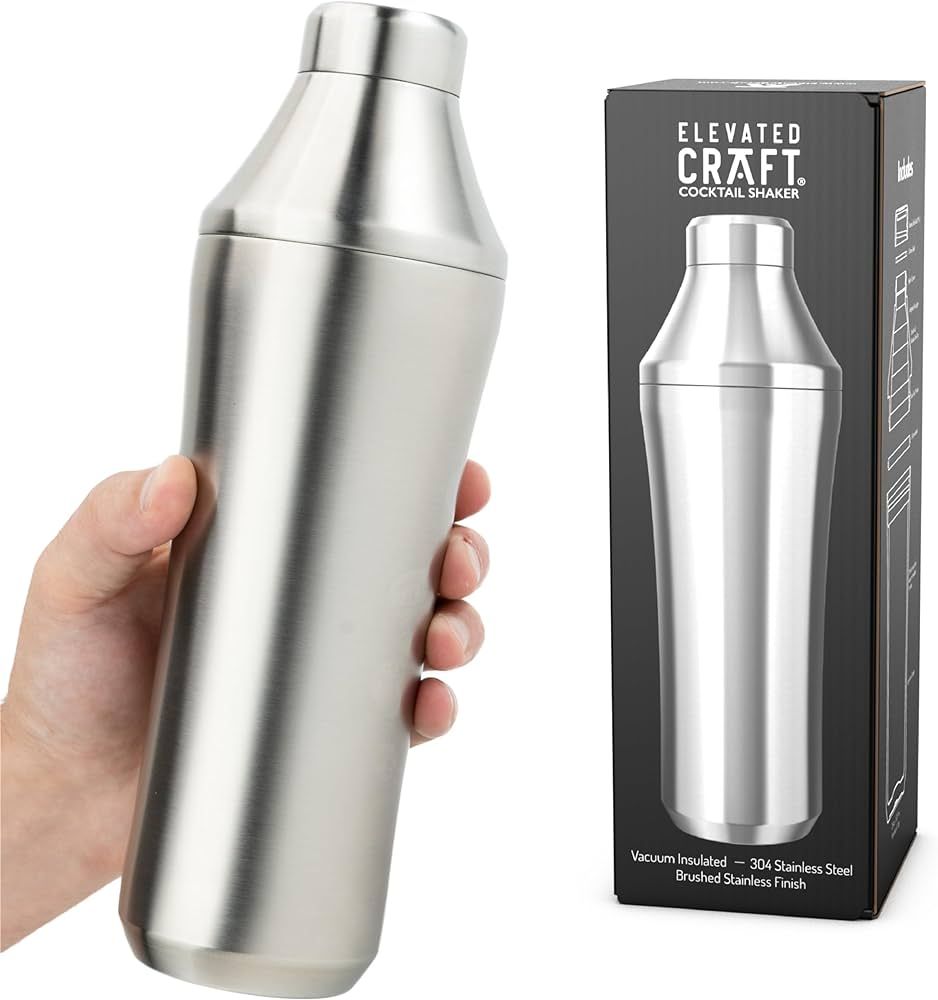 Elevated Craft Hybrid Cocktail Shaker - Premium Vacuum Insulated Stainless Steel Cocktail Shaker ... | Amazon (US)