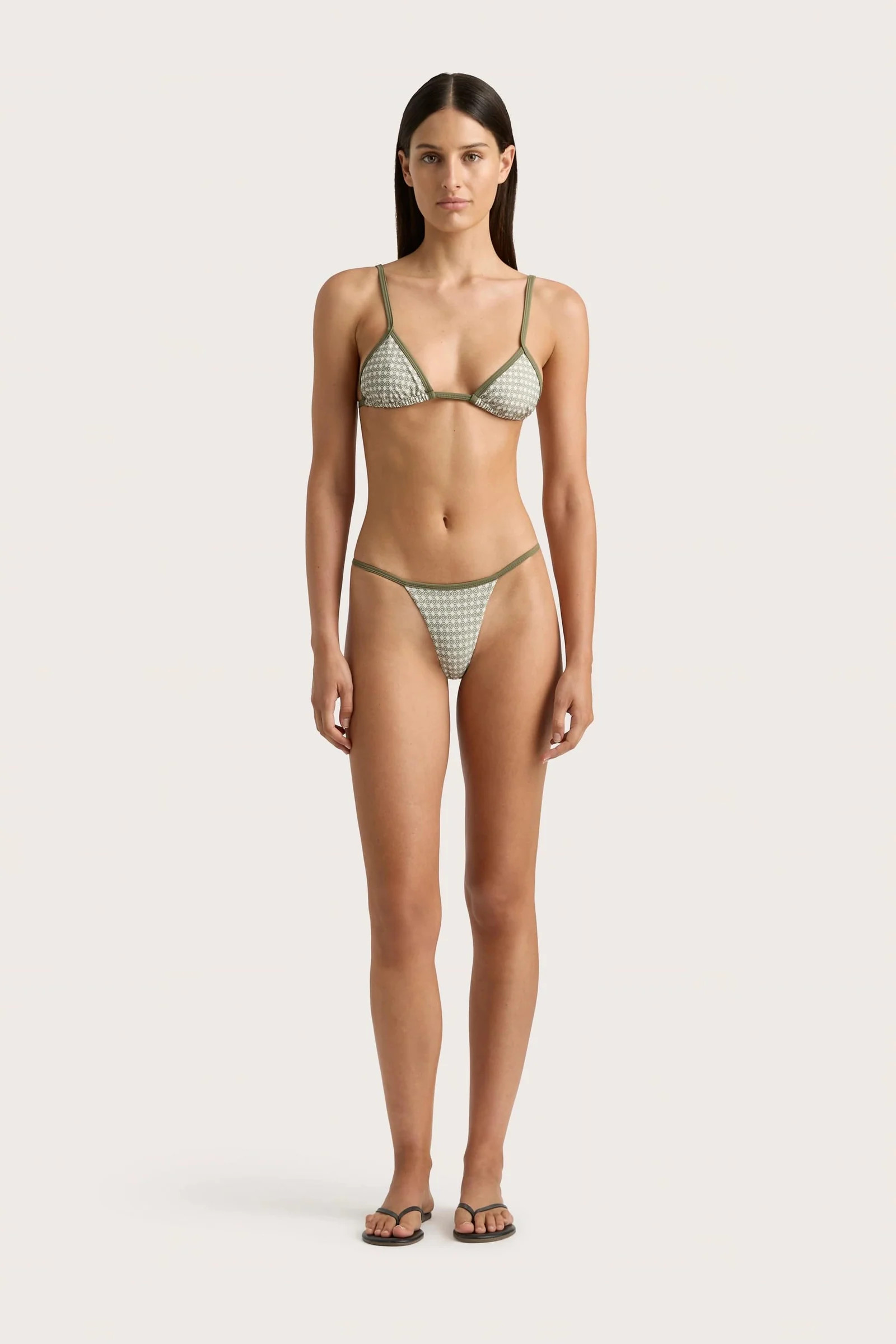 Manon Bikini Bottom Oliander Khaki | Faithfull (AU)