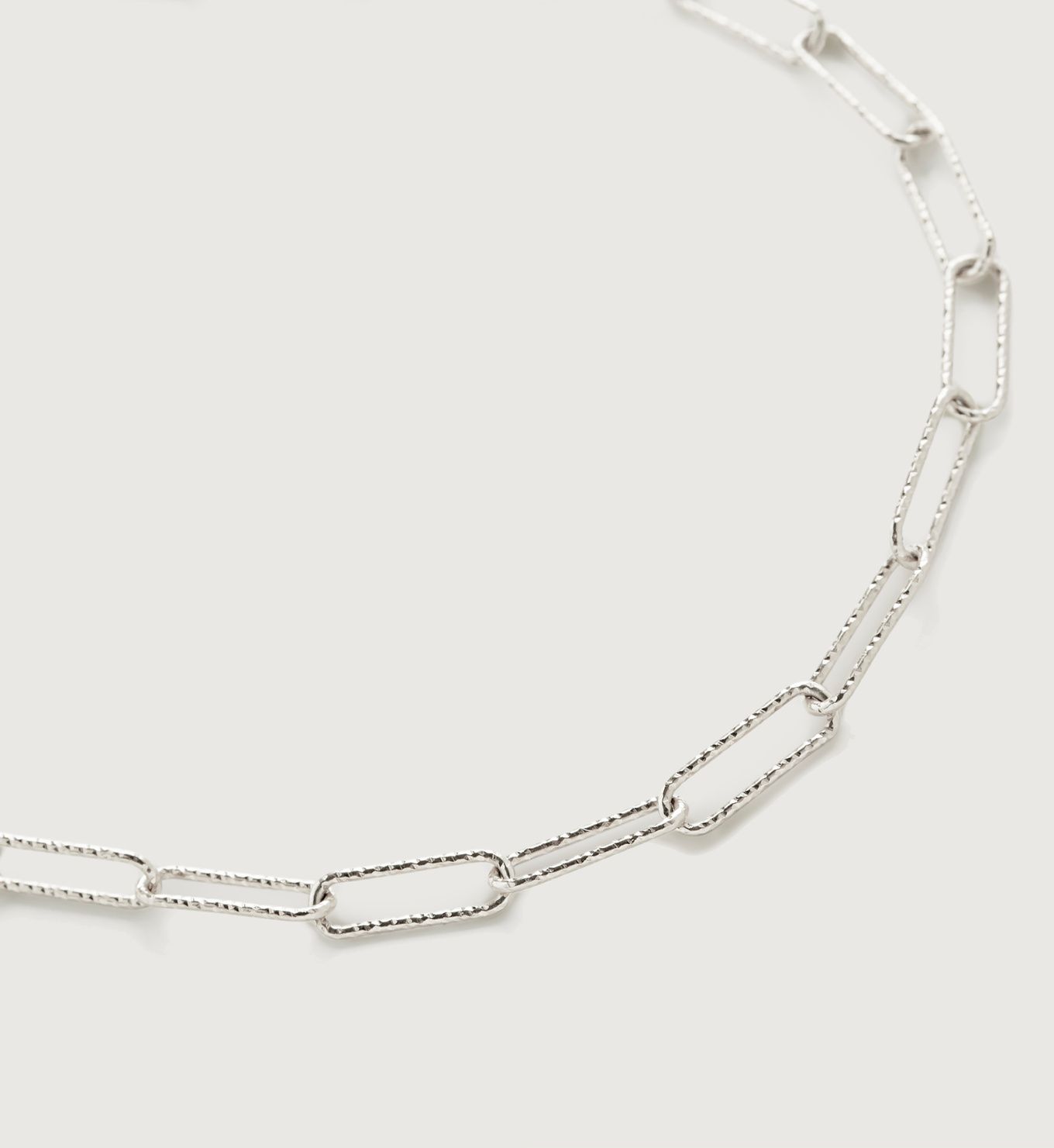 Alta Textured Chain Necklace Adjustable 46cm/18' | Monica Vinader (Global)