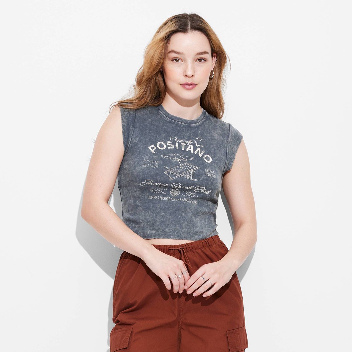 Women's Short Sleeve Graphic Baby T-Shirt - Wild Fable™ Indigo S | Target