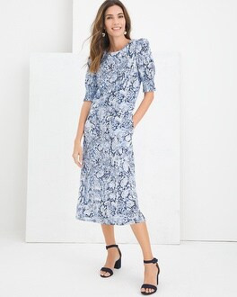 Smocked Puff Sleeve Dress | Chico's