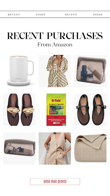 Recent Amazon purchases - two piece sets perfect for hot summer days, reusable silicone travel bags, special fertilizer for hydrangeas, heated coffee mug, and ballet flats! 

#LTKStyleTip #LTKHome #LTKOver40