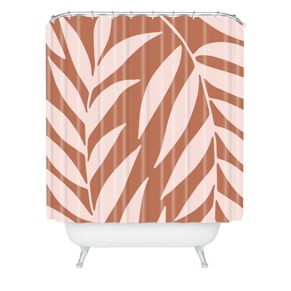 Emanuela Carratoni Palms on Baked Earth Shower Curtain Pink - Deny Designs | Target