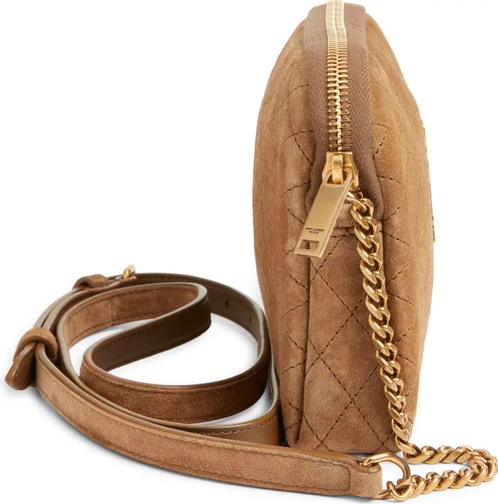 Gaby Cassandre Quilted Suede Crossbody Pouch | Nordstrom