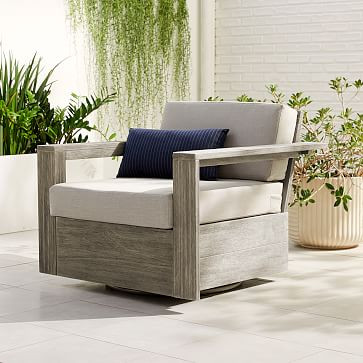 Porto Outdoor Swivel Chair | West Elm (US)