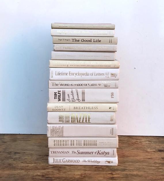 Lot Vintage White Books. BOOK STACK White Book Bundle. | Etsy | Etsy (US)