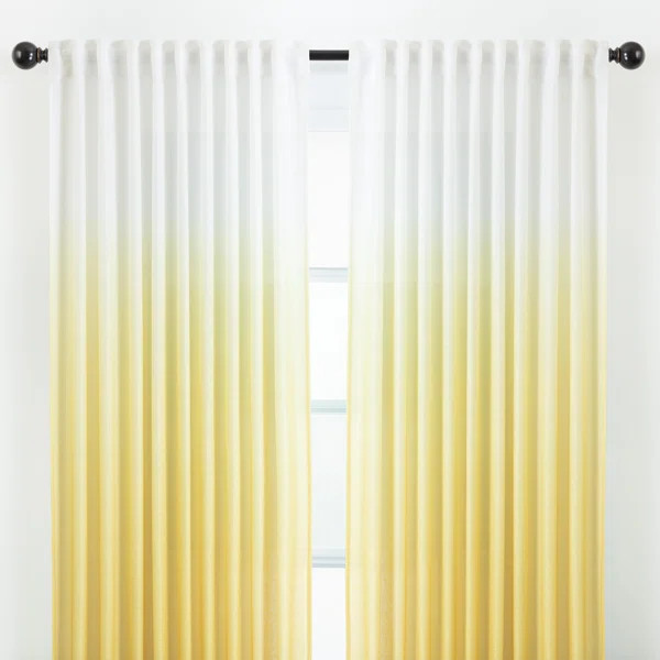 Carolie Ombre Semi-Sheer Rod Pocket Curtains | Wayfair Professional