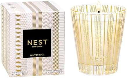 NEST New York Scented Classic Candle, Winter Chai - 8.1 oz - Up to 60-Hour Burn Time - Reusable G... | Amazon (US)