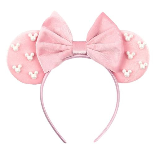 JOYFISCO Mouse Ears Headbands Shiny Bow Mouse Ears Headband Glitter Party Princess Decoration Cosplay Costume for Girls Women Halloween Birthday Party | Amazon (US)