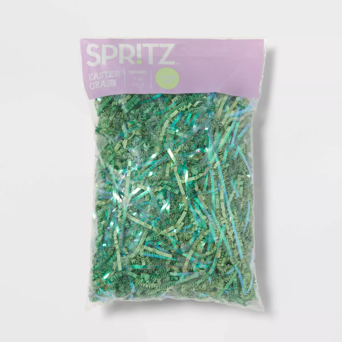 3oz Crinkle Easter Basket Grass Iridescent Green - Spritz™ | Target
