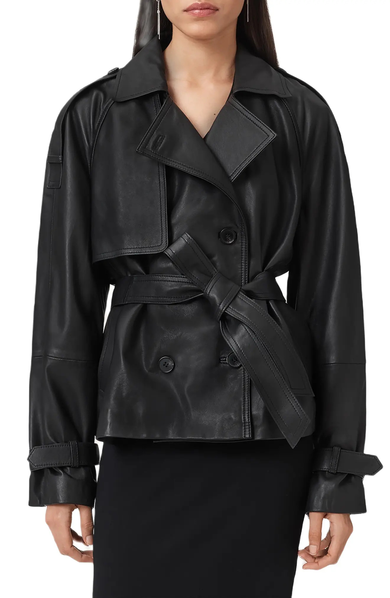 Reed Leather Trench Jacket (Women) | Nordstrom | Nordstrom