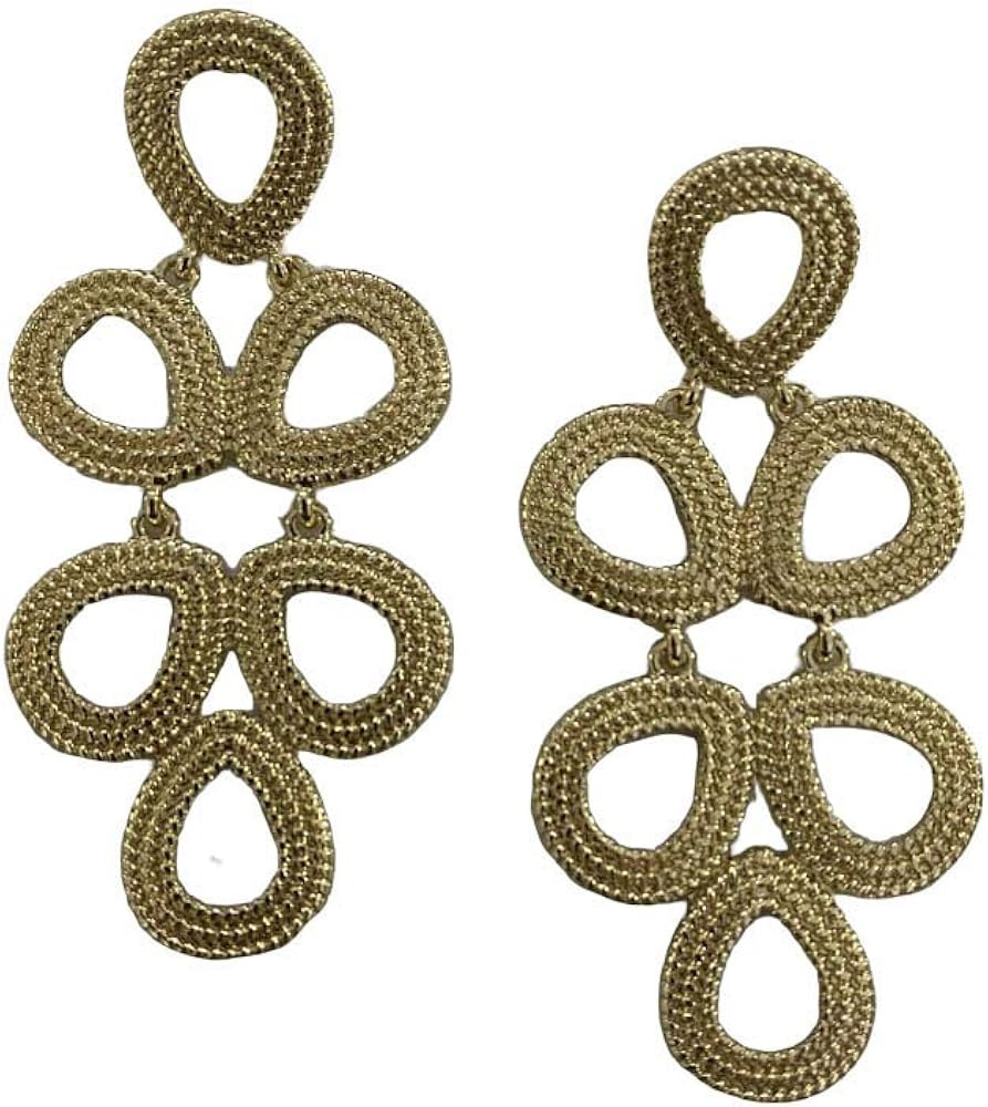 CHEVAUX Statement Earrings | Dangle Drop Earrings | Gold Silver Rose Gold | Amazon (US)