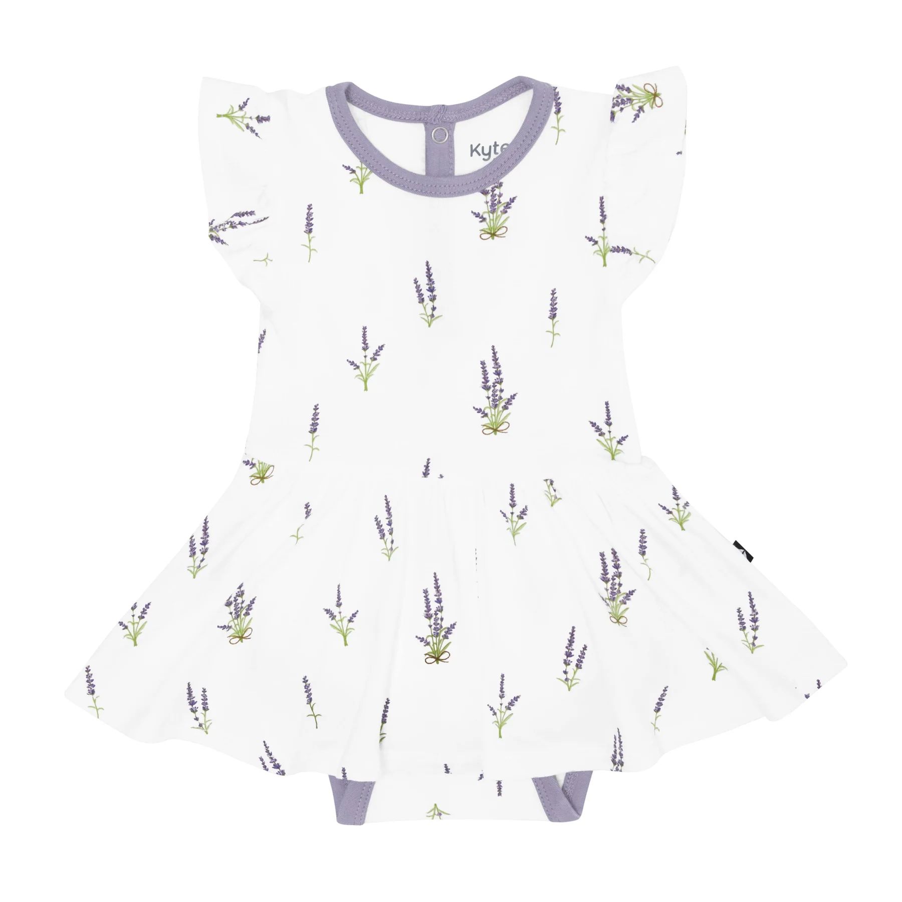 Twirl Bodysuit Dress in Lavender | Kyte BABY