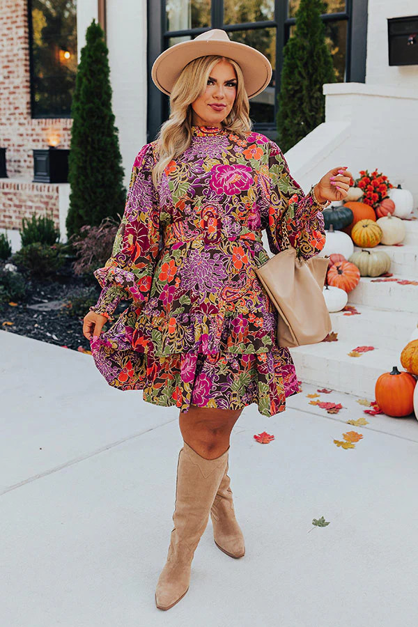Brunch Plans Floral Dress Curves | Impressions Online Boutique