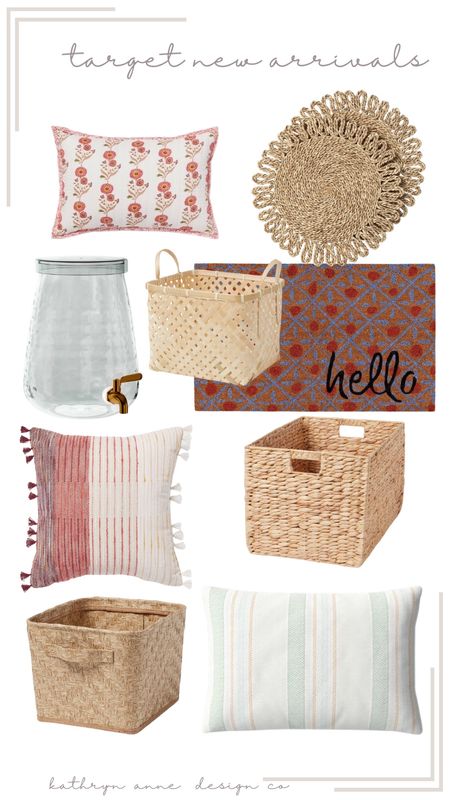 New arrivals at Target, perfect for summer! 

Throw pillows 
Home decor 
Door mat
Baskets 
Seasonal 

#LTKxTarget #LTKstyletip #LTKhome