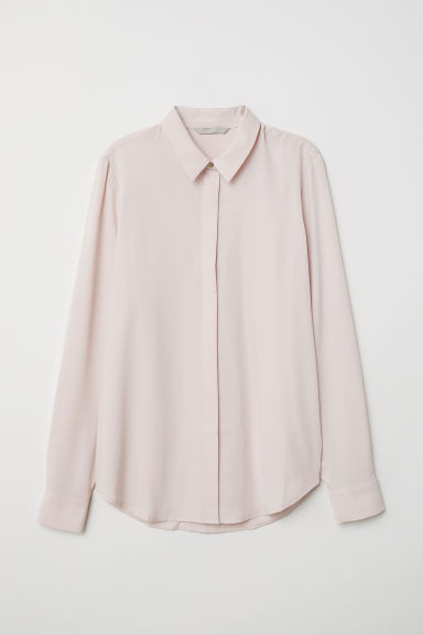 H & M - Long-sleeved Blouse - Pink | H&M (US + CA)
