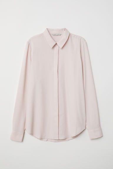 H & M - Long-sleeved Blouse - Pink | H&M (US)