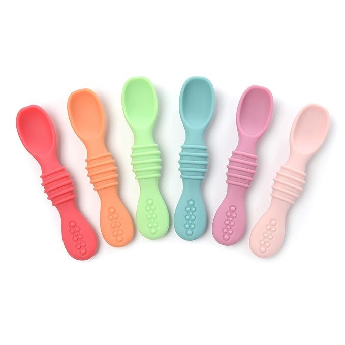 PrimaStella Silicone Rainbow Chew Spoon Set for Babies and Toddlers | Safety Tested | BPA Free | ... | Amazon (US)