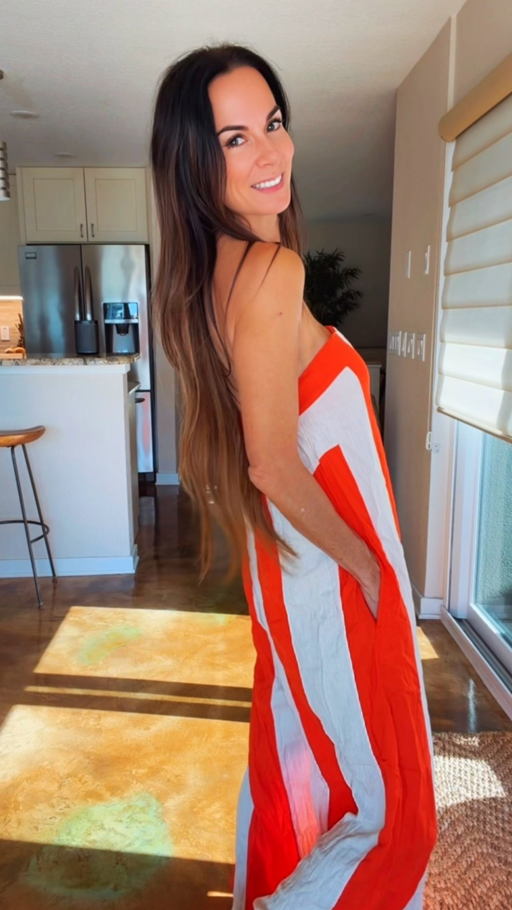 POV: You accidentally look like you spent $$$… but this romper is under $100. 🤭❤️🤍

Remember when you all completely SOLD OUT the yellow + white version? Well… she’s back in a brand new color and I might be obsessed.

The bold stripes.
The flowy fit.
The “I have my life together” energy… even if I’m just grabbing tacos. 😂

It’s one of those pieces that does all the work for you. Throw it on, add a sandal, a cute stack of jewelry, and suddenly you’re giving luxury resort without the luxury price tag.

Oh… and it comes in SO many colors, so don’t blame me if you end up wanting more than one. 😏

❤️ Under $100
✨ Comes in multiple colors
🙌 Easy, breezy, throw-on-and-go perfection

Wearing XS

#NicoleColeeStyle #SummerStyle #ResortWear #VacationOutfit #AffordableFashion

#LTKdayinmylife #LTKgrwm #LTKootd