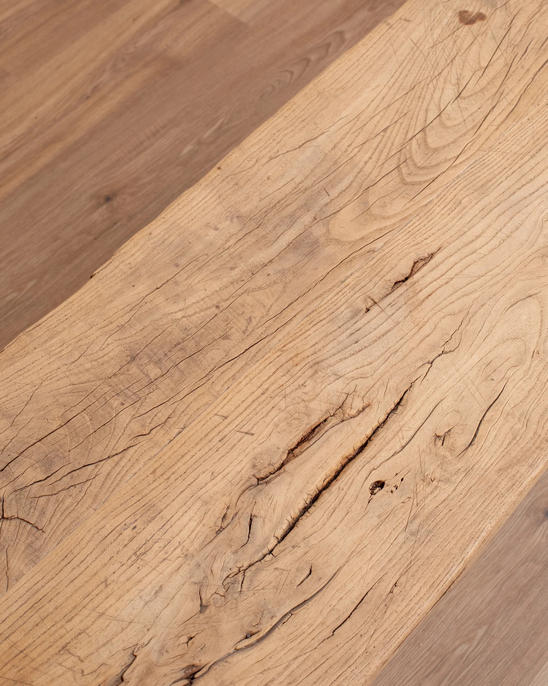 Antique Cypress & Elmwood Coffee Table XIV | The Vintage Rug Shop