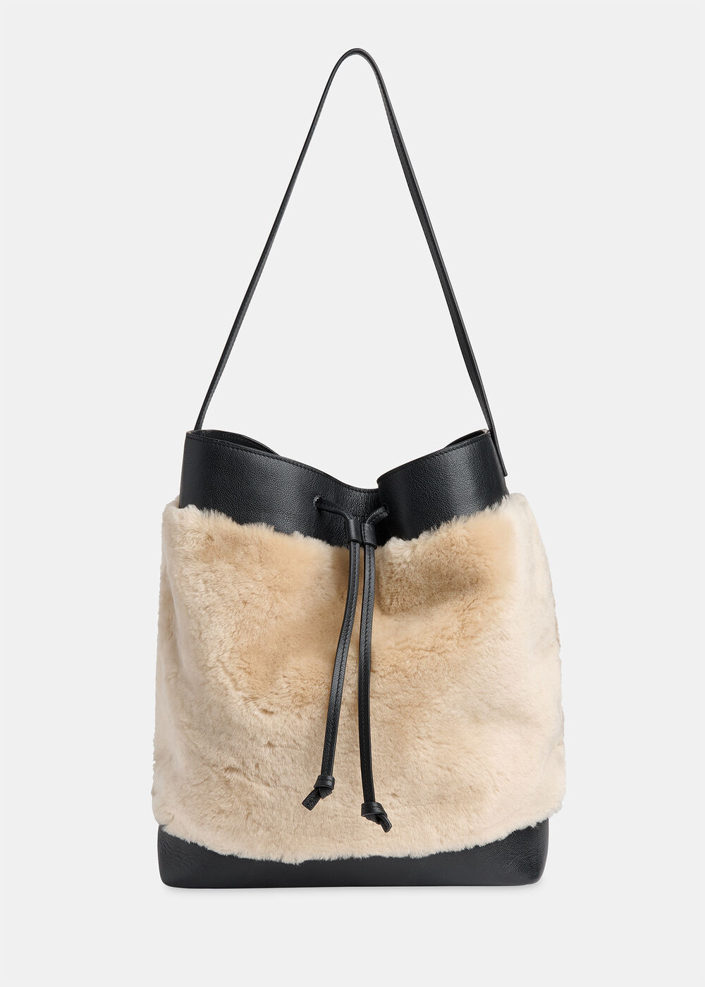 Cream/Multi Sasha Shearling Tote Bag | WHISTLES | Whistles UK | | Whistles