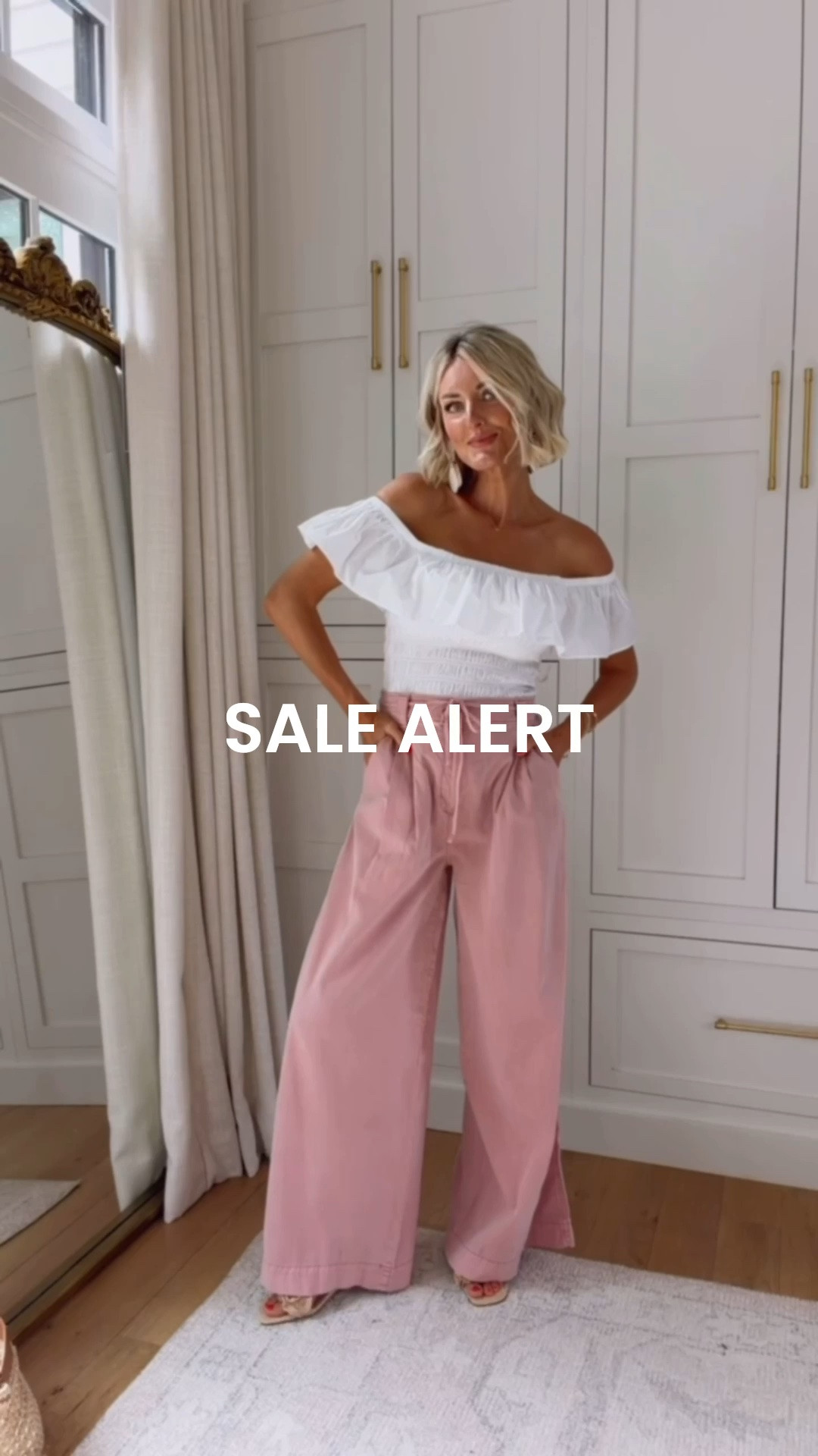 Love this white smocked off the shoulder top 😍 these pants are also so fun and in such a pretty dusty pink color. They look so similar to a high end version! Wearing XS top 0 pants

Loverly grey, how to style pink pants, drawstring poplin pants, white ruffle smock top outfit ideas, summer versatile staples, women’s fashion sale

#LTKSeasonal #LTKSaleAlert
