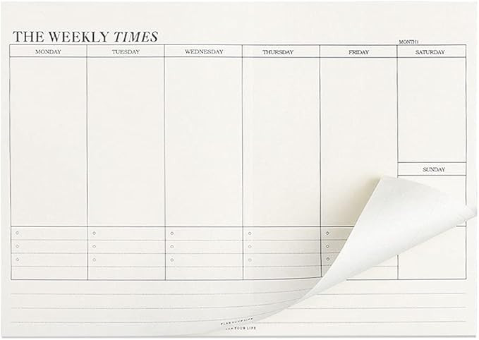 60 Sheets Weekly Pad, Tear Off Weekly Planner Notepad with Daily Schedule Weekly to Do List Notep... | Amazon (US)