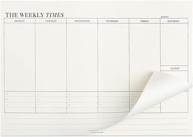 Prudiut 60 Sheets Weekly Pad, Tear Off Weekly Planner Notepad with Daily Schedule Weekly To Do Li... | Amazon (US)