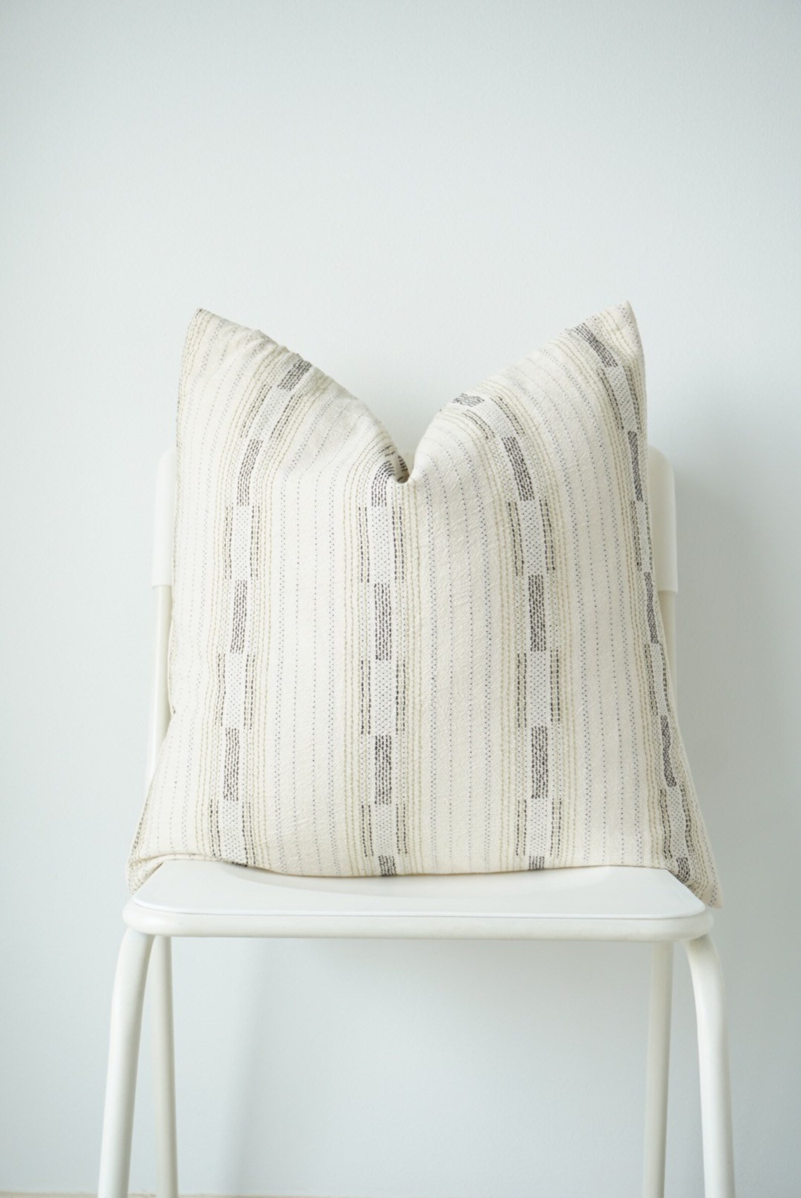 White Black Green Striped Pillow Cover | Etsy | Etsy (US)