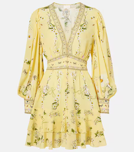 Floral silk crêpe minidress | Mytheresa (US/CA)