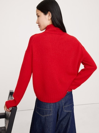 Relaxed Cashmere Turtleneck Sweater | Banana Republic (US)
