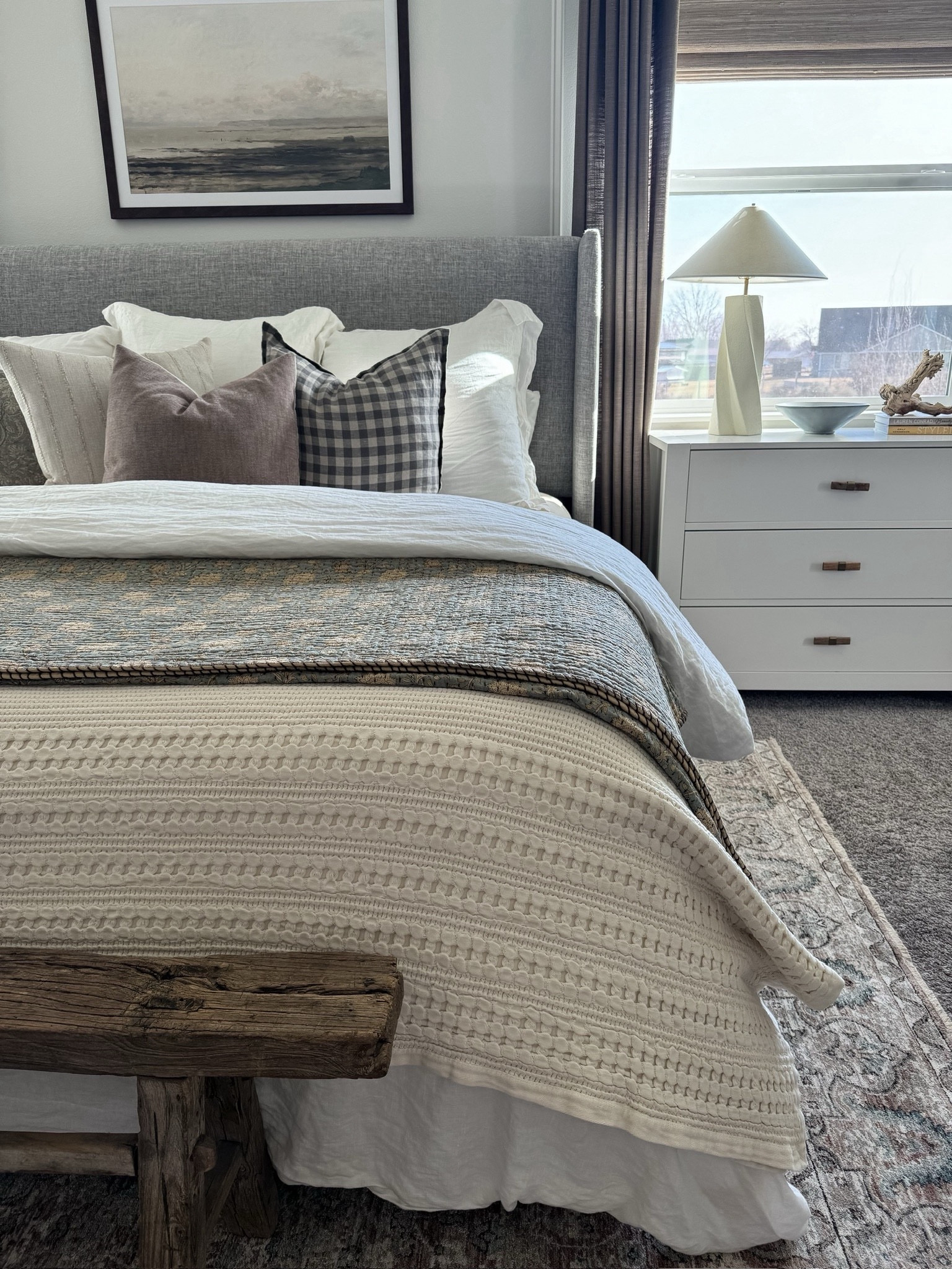 Currently Trending on LTK! You guys have been loving our primary bedroom refresh just as much as I am! Our bedroom feels like an entirely different space with our new bedding, lamps, beams and wall trim! Who else is refreshing their space for spring? 

#LTKstyletip #LTKhome #LTKSeasonal