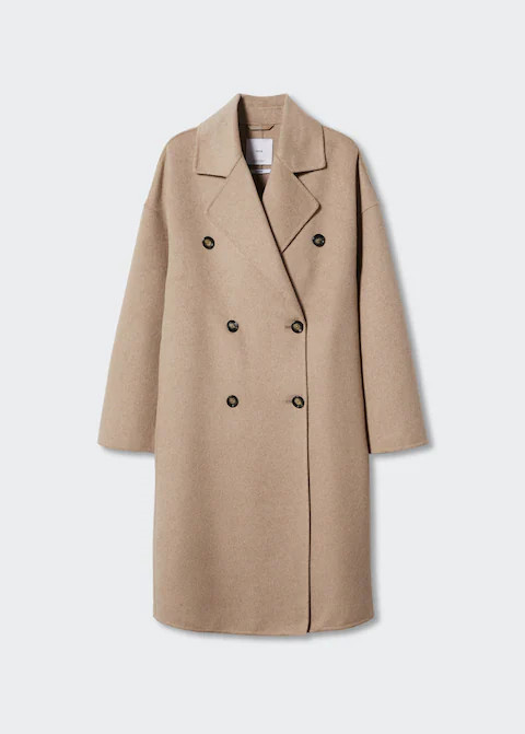 Handmade oversized wool coat | MANGO (UK)