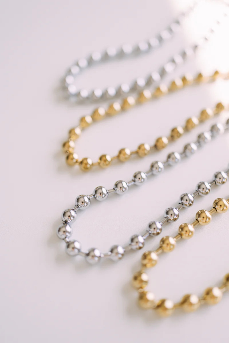 Barbara Beaded Gold and Silver Waterproof Necklace - Beljoy Jewelry | BÉLJOY