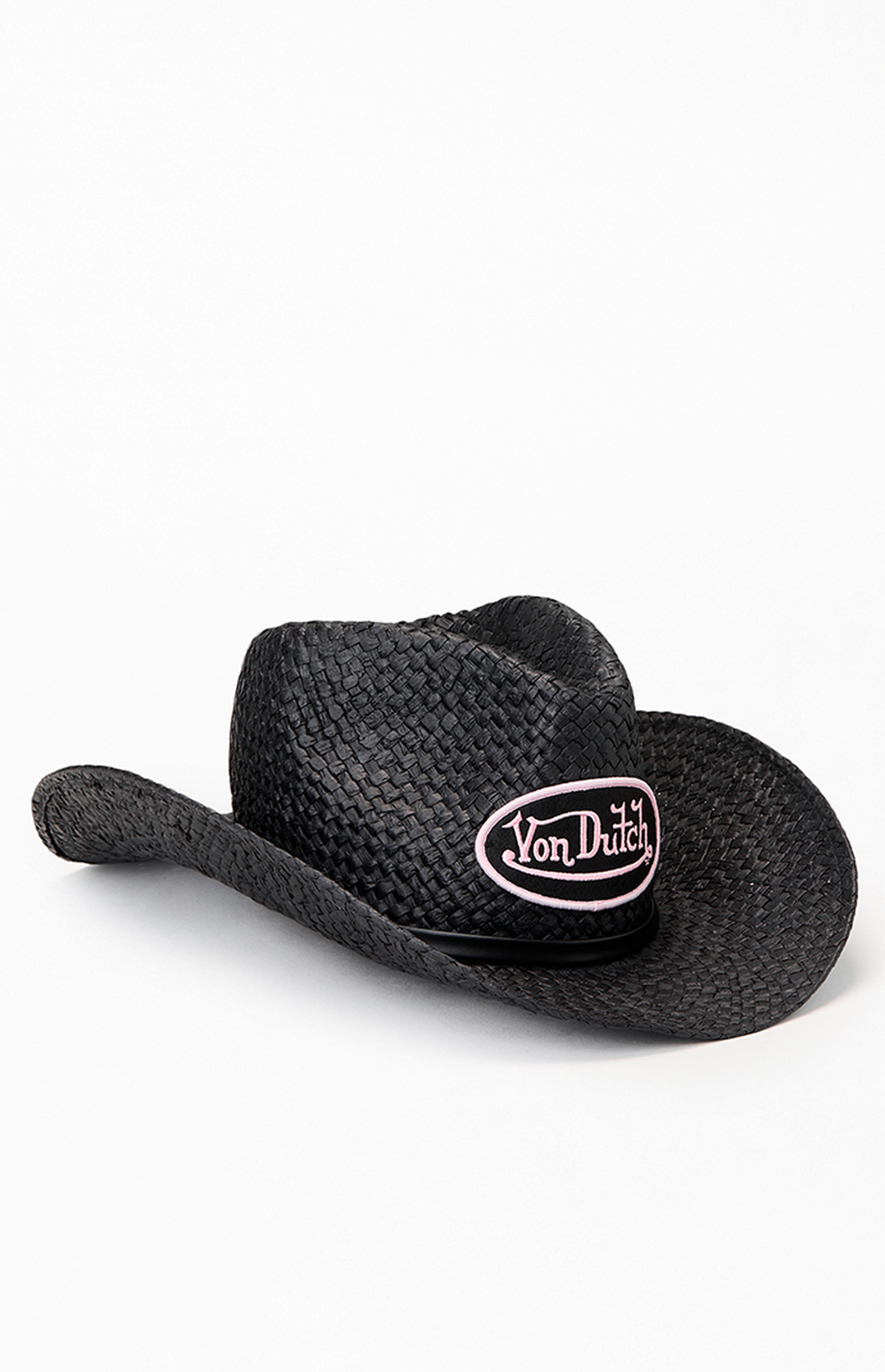 Von Dutch Black Straw Cowboy Hat | PacSun