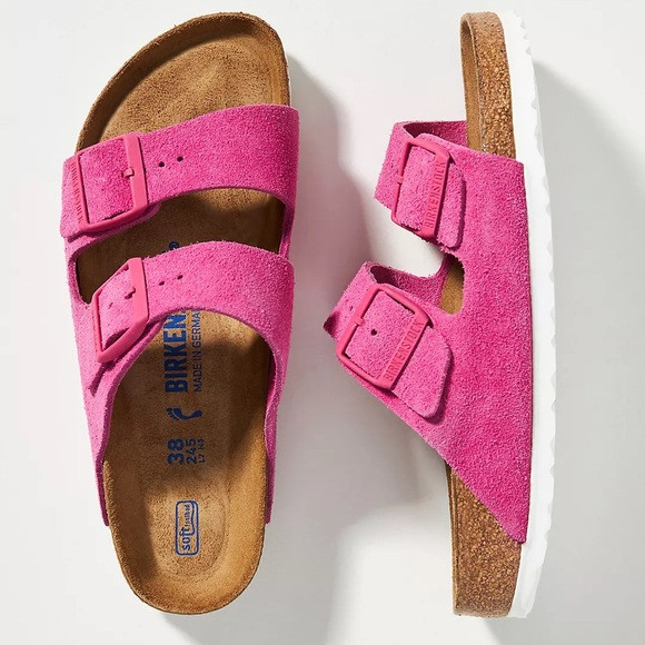 Birkenstock Arizona Suede Soft Footbed Sandals | Poshmark