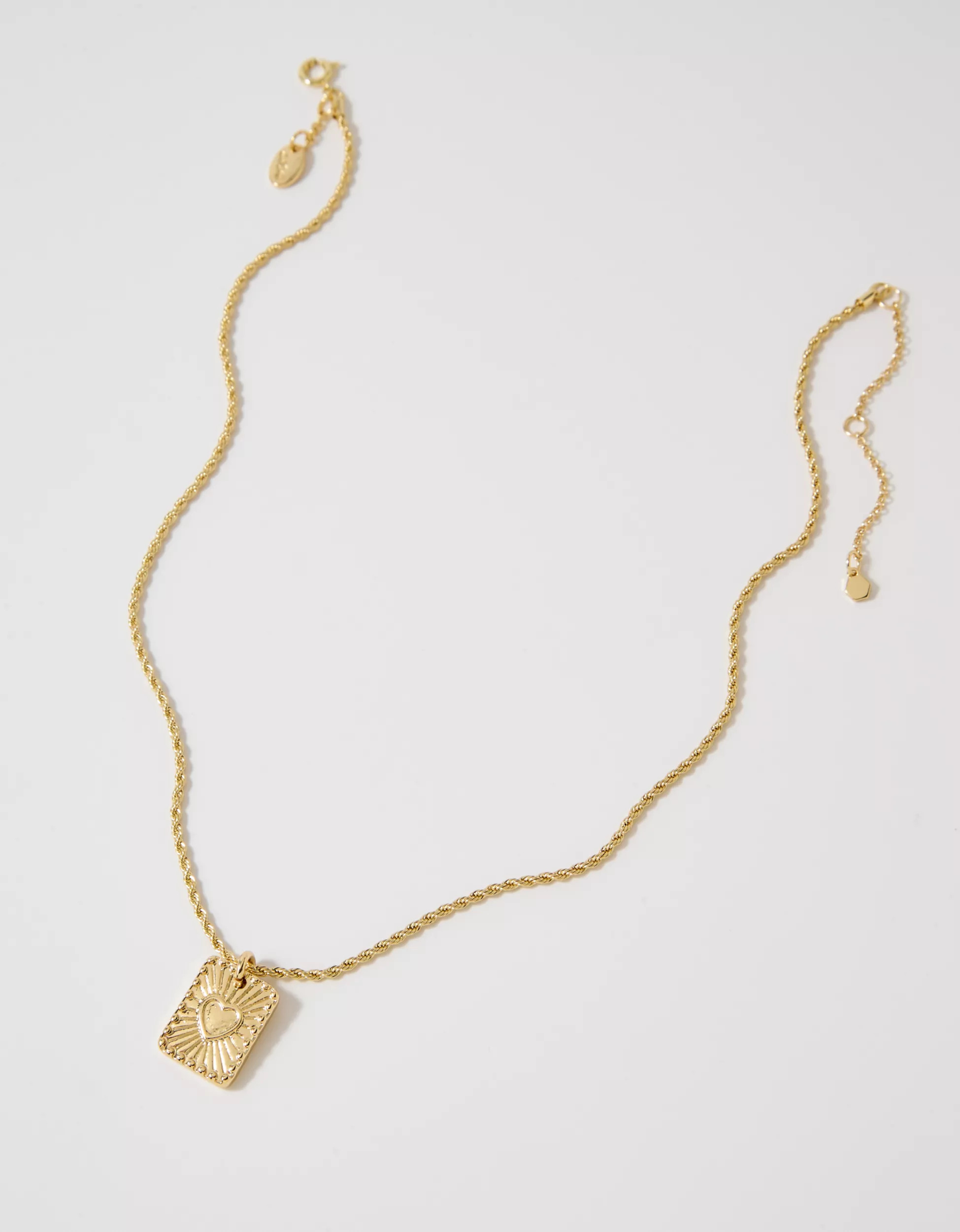 Aerie Etched Pendant Necklace | Aerie